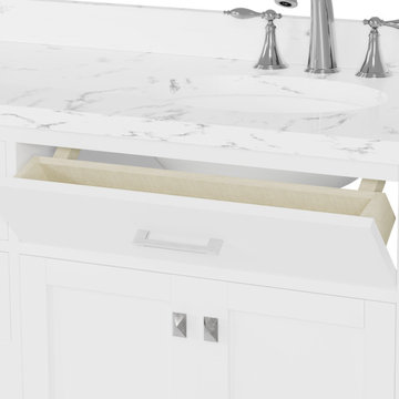 Caroline 72'' White Bathroom Vanity