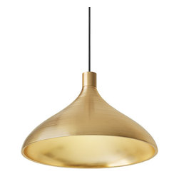 Swell Wide Pendant | Brass - Pendant Lighting