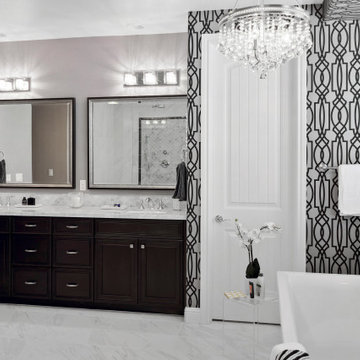 Contemporary Monochromatic Bathroom
