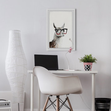 "Smart Llama II" Framed Painting Print