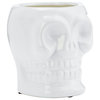 Cer, 5" Skull Scented Candle, White 14oz