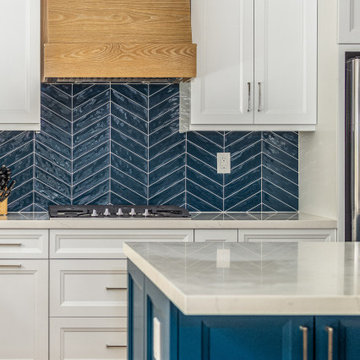 Blue and White Kitchen Remodel in San Marcos