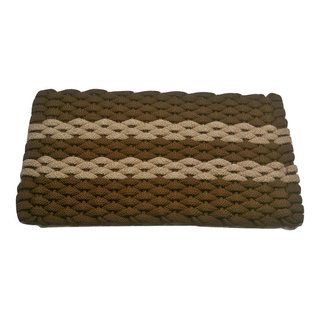 Brown Flat Rope Rockport Hand Woven USA Made Tan Insert Doormat