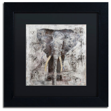 Joarez 'Wild Life' Framed Art, Black Frame, 11"x11", Black Matte
