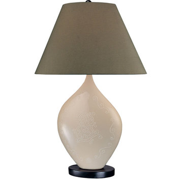 ML 1 Light Table Lamp, Cream