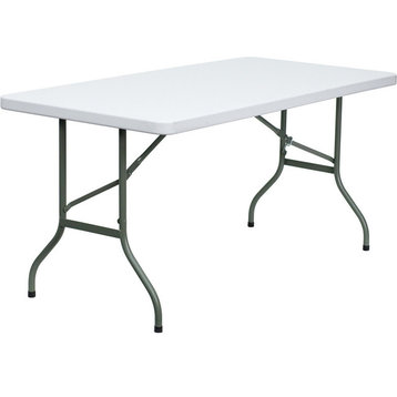 30"x60" Granite White Plastic Folding Table