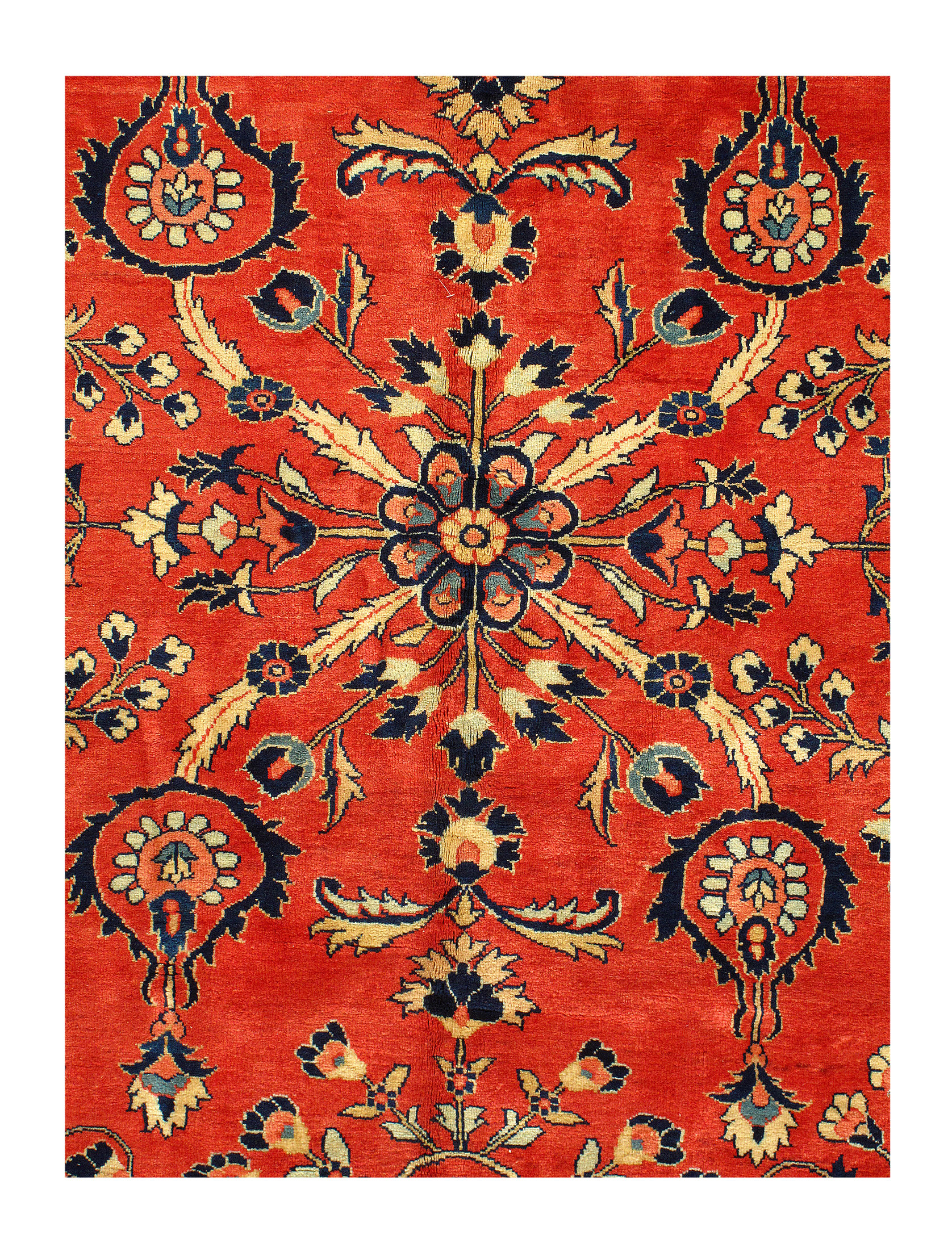 Rust Vintage Persian Sarouk Rug 9'2