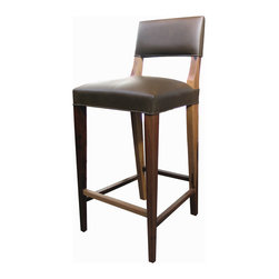 Bruno Stool in Leather - Bar Stools And Counter Stools