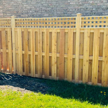 Square Lattice Garden Fence and Shadowbox