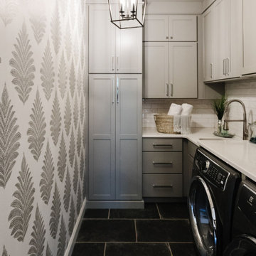 Handsome Mudroom + Laundry Room