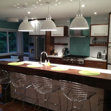 Custom IKEA Cabinets in Walnut