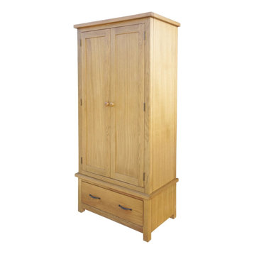 vidaXL Wardrobe With 1-Drawer, Oak, 90x52x183 cm