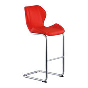 Global Furniture Red Pu Curved Bar Stool 20x19x40" Red