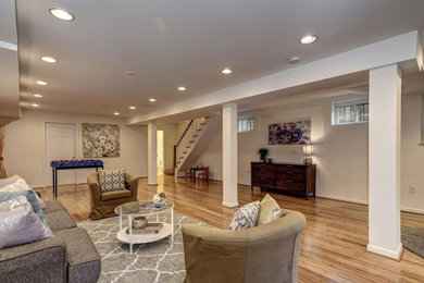 Inspiration for a transitional basement remodel in DC Metro