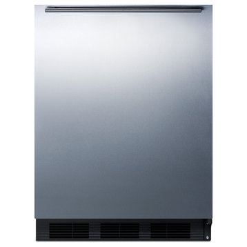 Summit CT663BKBIHH 24"W 5.1 Cu. Ft. Built-In Compact Refrigerator - Stainless