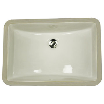 Nantucket Sinks 18"x12" Undermount Ceramic Sink, Bisque