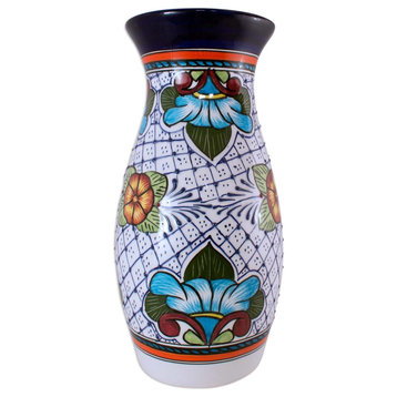 Guanajuato Flora Ceramic Vase, Mexico