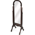 Butler Specialty Company - Butler Meredith Plantation Cherry Cheval Mirror, Dark Brown - Curvy in all the right places, this mirror will surely highlight the look of the room you place it in. The mirror can flexibly be placed in an empty corner of your living room, in your bedroom as a dressing mirror, or simply near the main door for a quick check before you leave for your busy day. The shape of the mirror enables it to blend well with any home decor. The whole assembly is supported by four strong and stable legs that are carved for adding beauty. The mirror features a tilting mechanism for easy adjustment of its position along the horizontal axis. Its design is simple enough to maintain an air of subtlety, yet stylish enough to not go unnoticed. This mirror stands at 60", with its tilting mechanism you can view your entire outfit from head to toe.