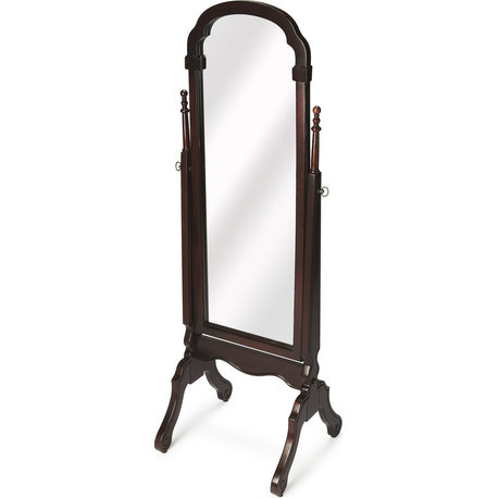 Butler Meredith Plantation Cherry Cheval Mirror, Dark Brown