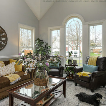 New Windows in Delightful Living Room - Renewal by Andersen NJ / NYC