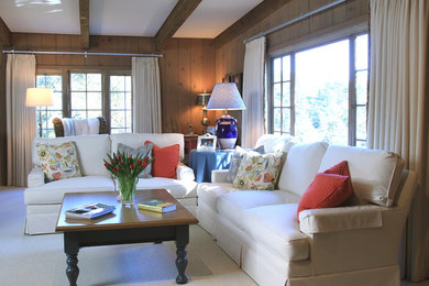 Example of a beach style family room design in Phoenix