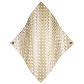 George Kovacs P5770-695 Grid 1 Light Wall Sconce in Soft Brass
