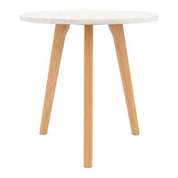 Olympia Marble Top Side Table - Side Tables and Accent Tables