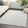 Harput Updated Traditional Light Gray, Charcoal Area Rug, 3'11"x5'7"
