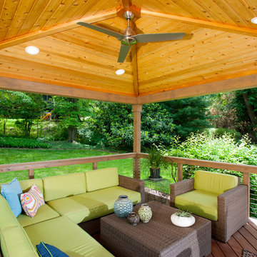 Chevy Chase Contemporary Deck and Pavilion
