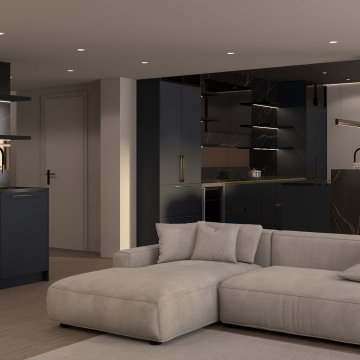 Navy kitchen