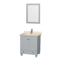 30 inch Single Bathroom Vanity in Grey Finish - Bathroom Vanities And Sink Consoles