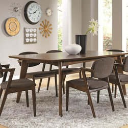 COASTER 105351 MALONE 7 PIECE WALNUT DINING SET - Dining Sets