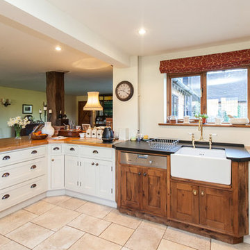 Traditional kitchen in a barn conversion