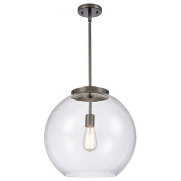 Athens Pendant, Oil Rubbed Bronze, Clear, Clear