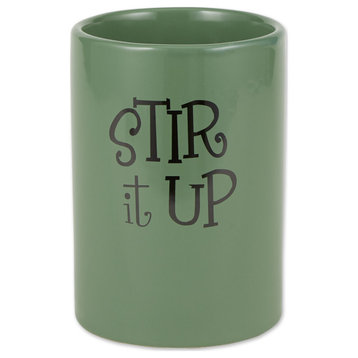 DII Artichoke Green Stir It Up Ceramic Utensil Holder