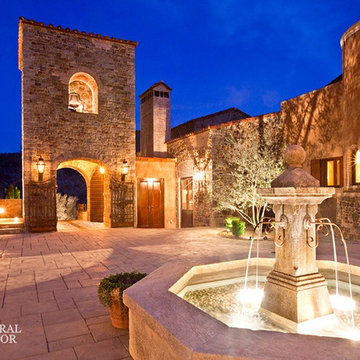 Pool Fountains out of Antique Limestone-Tuscan, French, Mediterranean Styles