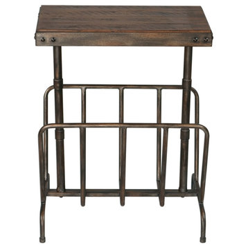 Uttermost 25326 Sonora Industrial Magazine Accent Table