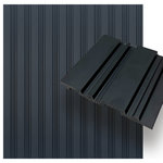 CONCORD WALLCOVERINGS - Waterproof Slat Panel, Black, Sample - SAMPLE: For display purposes only.