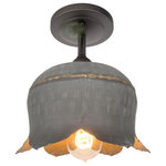 The Lamp Goods - Farmhouse Galvanized Lotus Ceiling Light - This galvanized ceiling light is so original with its organic, lotus flower design.  As a farmhouse ceiling light fixture it can be quickly installed for your kitchen lighting or farmhouse bathroom light fixtures.