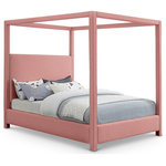 Meridian Furniture - Emerson Upholstered Bed, Pink, King, Linen Textured Fabric - Indulge in the allure of the Light Pink Linen Textured Fabric Emerson King Bed by Meridian Furniture. Its captivating design and luxurious Light Pink Linen Textured Fabric elevate any space with effortless elegance. Crafted with precision and durability in mind, this stunning piece becomes the focal point of gatherings, fostering moments of connection and warmth. Embrace sophistication and style with the Emerson King Bed, a testament to exquisite taste and timeless beauty.