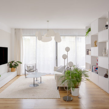 Conception d'un intérieur lumineux et graphique d'une maison de ville