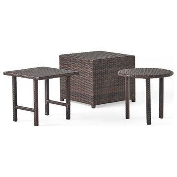 GDF Studio 3-Piece Lakeport Outdoor Nested Side Table Set