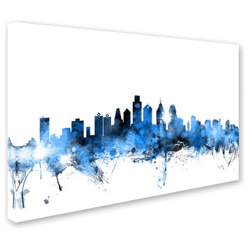 "Philadelphia, Pennsylvania Skyline II" Canvas Art by Michael Tompsett