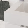 Boutique Bath Vanity, High Gloss White, 60", Double Sink, Wall Mount