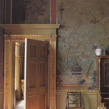 hand painted wallpaper for hotel project
