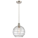 Innovations Lighting - Large Deco Swirl 1-Light Mini Pendant, Brushed Satin Nickel, Clear - A truly dynamic fixture, the Ballston fits seamlessly amidst most decor styles. Its sleek design and vast offering of finishes and shade options makes the Ballston an easy choice for all homes.