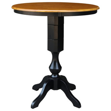 International Concepts 36" Round Pedestal Bar Table in Cherry