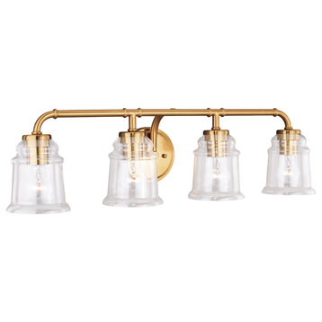 Toledo 4-Light Vanity Natural Brass