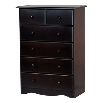 100% Solid Wood 4+2 or 6-Drawer Chest, Java