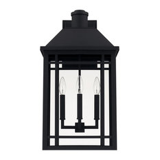 Capital-Lighting Braden 3-Light Outdoor Wall Lantern 927131BK, Black